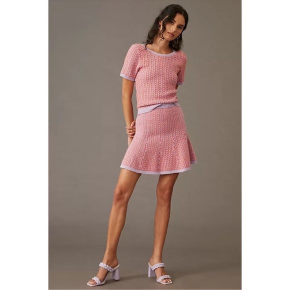 Anthropologie Dresses & Skirts - Anthropologie X Maeve Colorblocked Knit Skirt Set